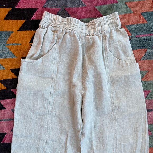 ES ELIZABETH SUZANN Clyde Culotte midweight linen - Small - Flax - Picture 4 of 12